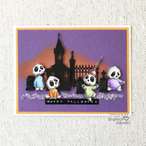Cute Halloween Ghosts Card by Yvonne van de Grijp for Scrapbook Adhesives by 3L