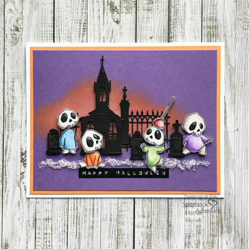 Cute Halloween Ghosts Card by Yvonne van de Grijp for Scrapbook Adhesives by 3L