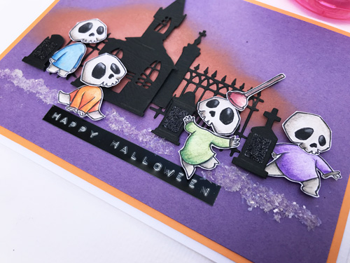 Cute Halloween Ghosts Card by Yvonne van de Grijp for Scrapbook Adhesives by 3L