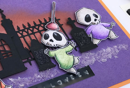 Cute Halloween Ghosts Card by Yvonne van de Grijp for Scrapbook Adhesives by 3L