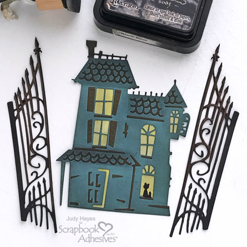 Haunted House Halloween Card by Judy Hayes for Scrapbook Adhesives by 3L