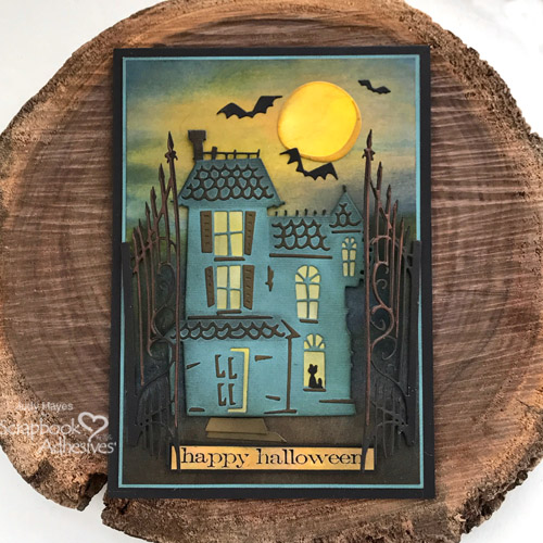 Haunted House Halloween Card by Judy Hayes for Scrapbook Adhesives by 3L