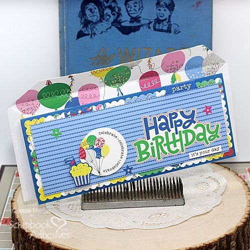 It's Your Day Birthday Slimline Card by Connie Mercer for Scrapbook Adhesives by 3L 