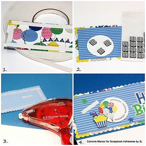 It's Your Day Birthday Slimline Card by Connie Mercer for Scrapbook Adhesives by 3L