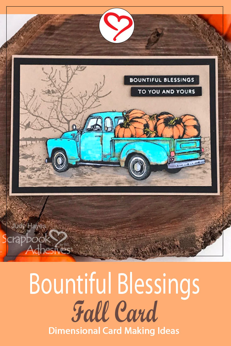 Bountiful Blessings Fall Card by Judy Hayes for Scrapbook Adhesives by 3L