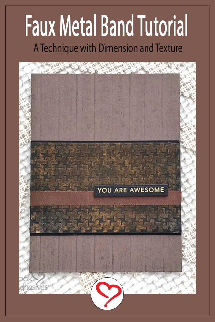 Faux Metal Band Masculine Card by Judy Hayes for Scrapbook Adhesives by 3L Pinterest