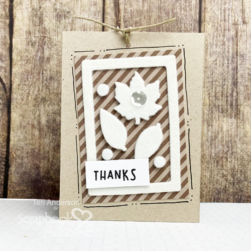 Easy Leaf Gift Tag Tutorial |by Teri Anderson fo rScrapbook Adhesives by 3L