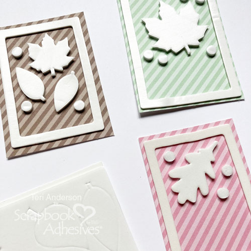 Easy Leaf Gift Tag Tutorial |by Teri Anderson fo rScrapbook Adhesives by 3L 