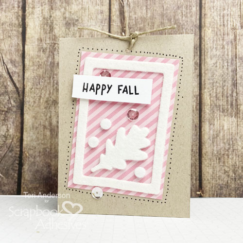 Easy Leaf Gift Tag Tutorial |by Teri Anderson fo rScrapbook Adhesives by 3L 