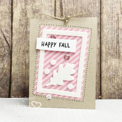Easy Leaf Gift Tag Tutorial |by Teri Anderson fo rScrapbook Adhesives by 3L