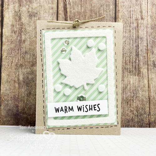 Easy Leaf Gift Tag Tutorial |by Teri Anderson fo rScrapbook Adhesives by 3L 