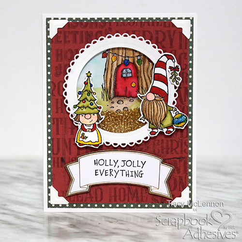 Holly Jolly Shaker Card by Tract McLennon for Scrapbook Adhesives by 3L