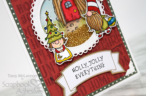 Holly Jolly Shaker Card by Tract McLennon for Scrapbook Adhesives by 3L