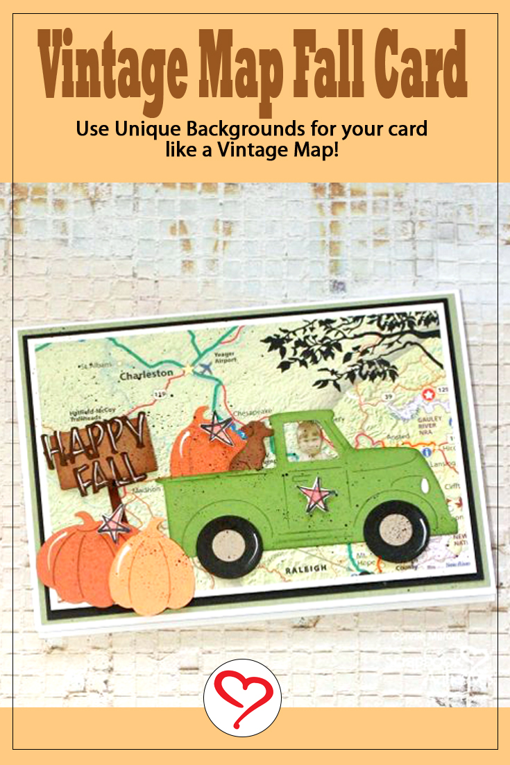 Vintage Map Fall Card by Connie Mercer for Scrapbook Adhesives by 3L Pinterest