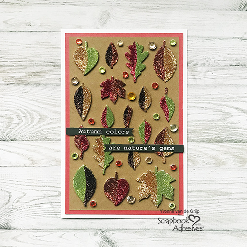 Autumn Color Leaves Card by Yvonne van de Grijp for Scrapbook Adhesives by 3L