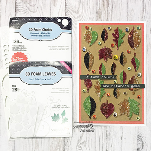 Autumn Color Leaves Card by Yvonne van de Grijp for Scrapbook Adhesives by 3L