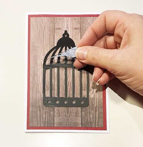 Glittered Cage Fall Card by Yvonne van de Grijp for Scrapbook Adhesives by 3L 