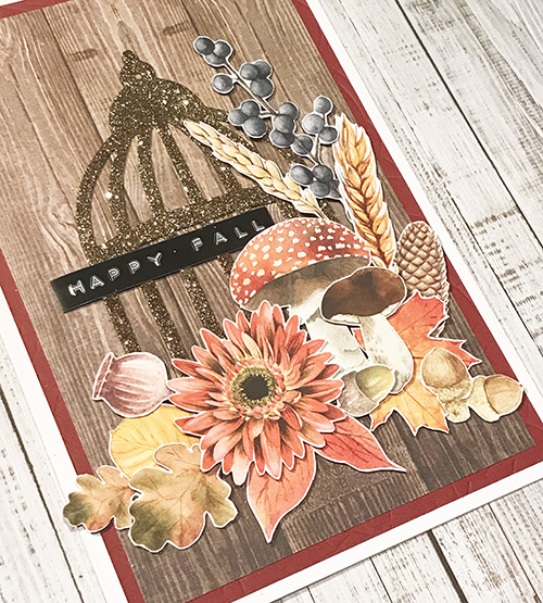 Glittered Cage Fall Card by Yvonne van de Grijp for Scrapbook Adhesives by 3L
