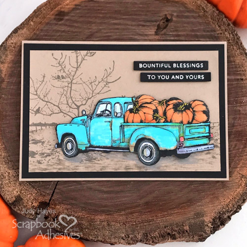 Bountiful Blessings Fall Card by Judy Hayes for Scrapbook Adhesives by 3L