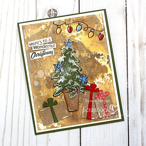 Inky Wonderful Christmas Card Tutorial by Connie Mercer for Scrapbook Adhesives by 3L