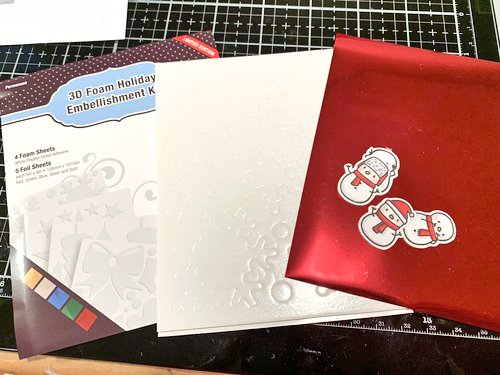 Foiled Snowflake + Snowmen Holiday Card by Meghan Kennihan for Scrapbook Adhesives by 3L