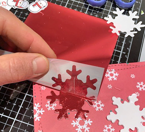 Foiled Snowflake + Snowmen Holiday Card by Meghan Kennihan for Scrapbook Adhesives by 3L