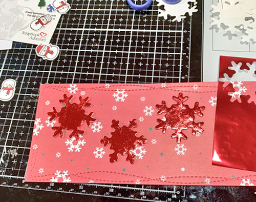 Foiled Snowflake + Snowmen Holiday Card by Meghan Kennihan for Scrapbook Adhesives by 3L