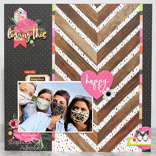 Simple Dimensional Border Layout by Tracy McLennon for Scrapbook Adhesives by 3L 