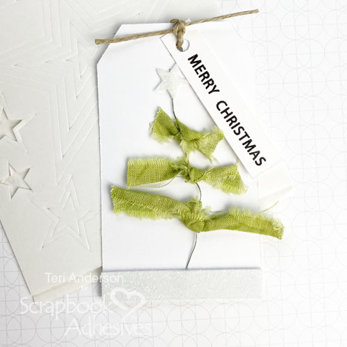 Fabric Christmas Tree Tags by Teri Anderson for Scrapbook Adhesives by 3L 