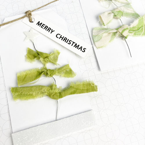 Fabric Christmas Tree Tags by Teri Anderson for Scrapbook Adhesives by 3L 