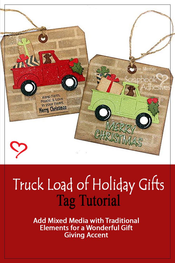 Truck Load of Holiday Gift Tags by Connie Mercer for Scrapbook Adhesives by 3L Pinterest 