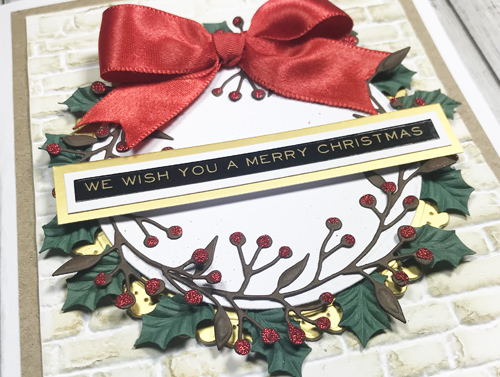 Merry Christmas Wreath Card by Yvonne van de Grijp for Scrapbook Adhesives by 3L 