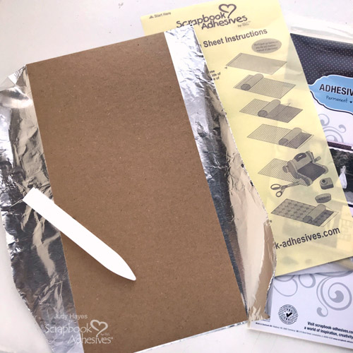Foil + Inky Leaves Card Technique by Judy Hayes for Scrapbook Adhesives by 3L