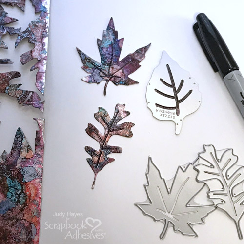 Foil + Inky Leaves Card Technique by Judy Hayes for Scrapbook Adhesives by 3L