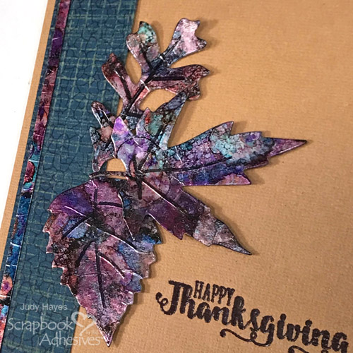 Foil + Inky Leaves Card Technique by Judy Hayes for Scrapbook Adhesives by 3L