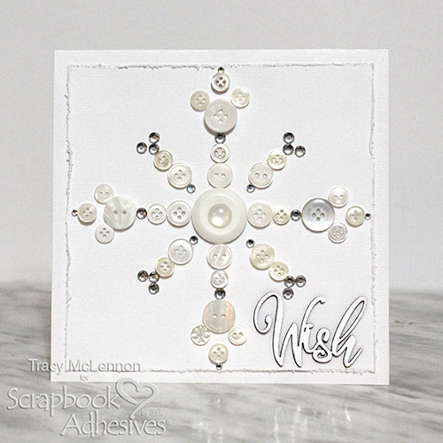 Button Snowflake Card by Tracy McLennon for Scrapbook Adhesives by 3L