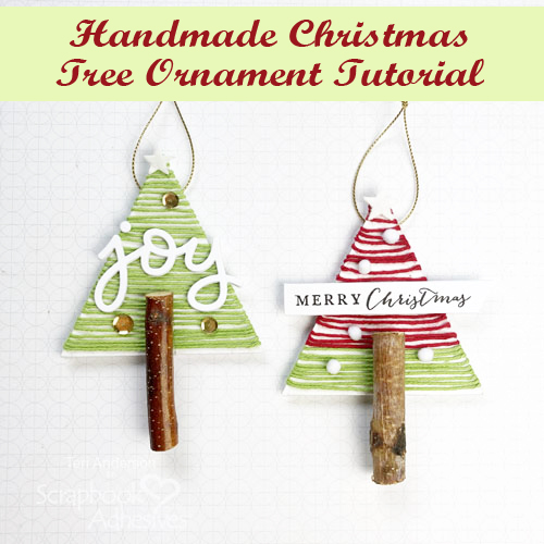 Christmas Joy Tree Ornaments by Teri Anderson for Scrapbook Adhesives by 3L