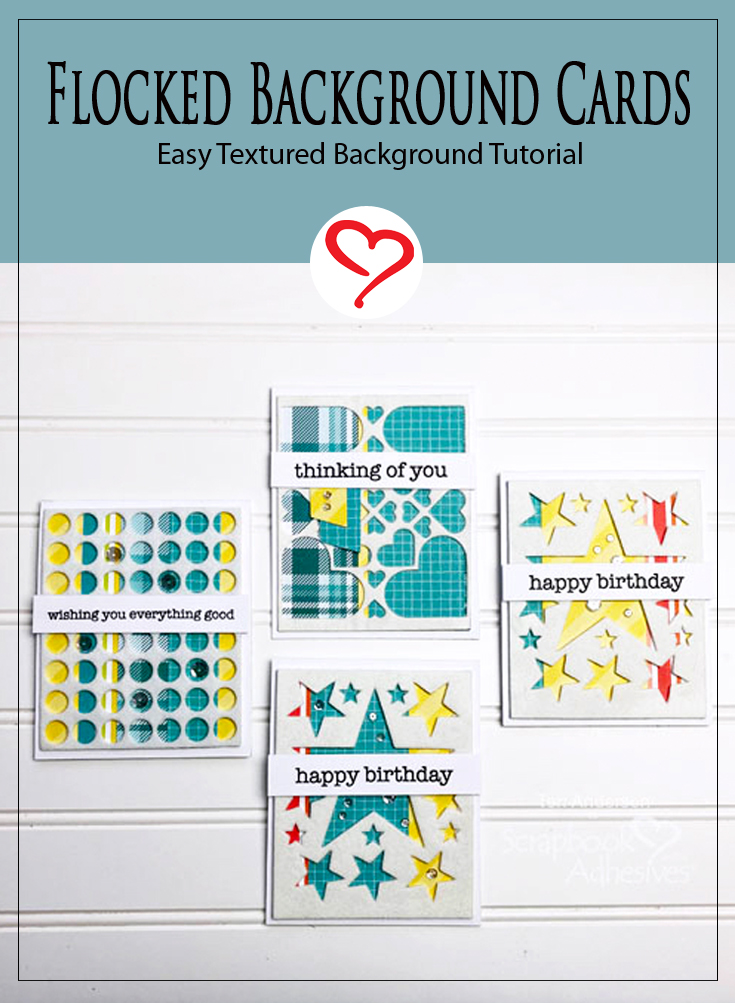 Easy Flocked Card Tutorial by Teri Anderson for Scrapbook Adhesives by 3L Pinterest