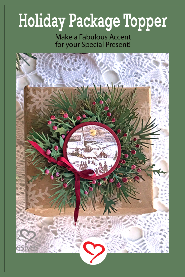 Holiday Package Topper by Judy Hayes for Scrapbook Adhesives by 3L Pinterest