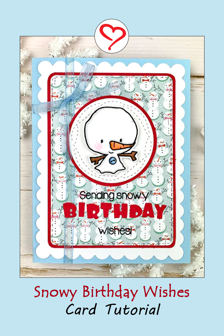 Snowy Birthday Wishes Card by Meghan Kennihan for Scrapbook Adhesives by 3L Pinterest