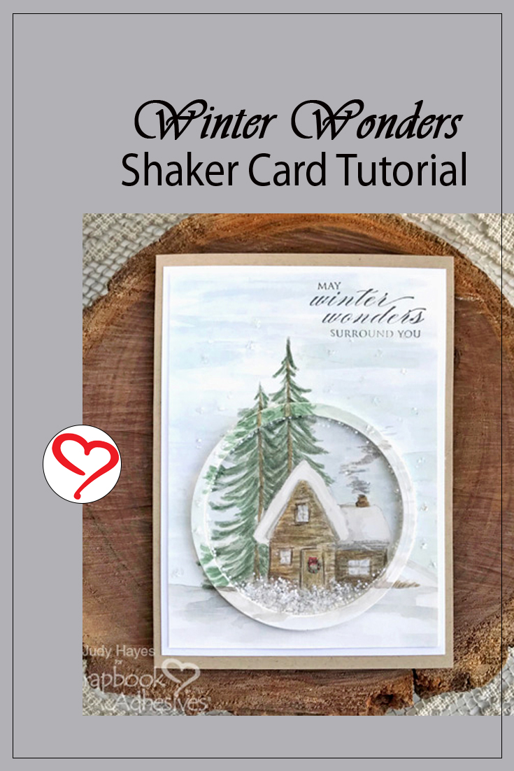 Winter Wonders Shaker Card by Judy Hayes for Scrapbook Adhesives by 3L Pinterest