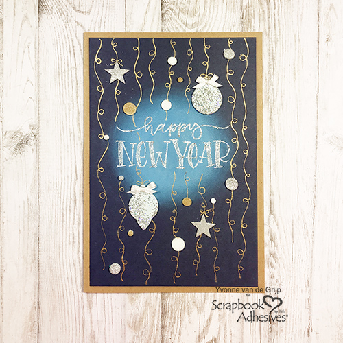 Happy New Year Celebration Card by Yvonne van de Grijp for Scrapbook Adhesives by 3L