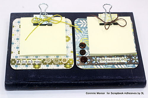 Cute Mini Coaster Clipboard by Connie Mercer for Scrapbook Adhesives by 3L