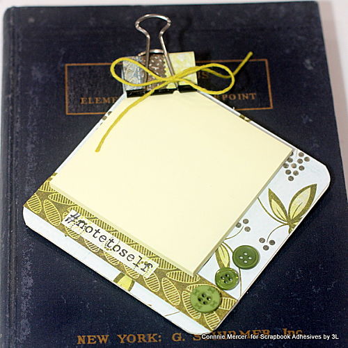 Cute Mini Coaster Clipboard by Connie Mercer for Scrapbook Adhesives by 3L