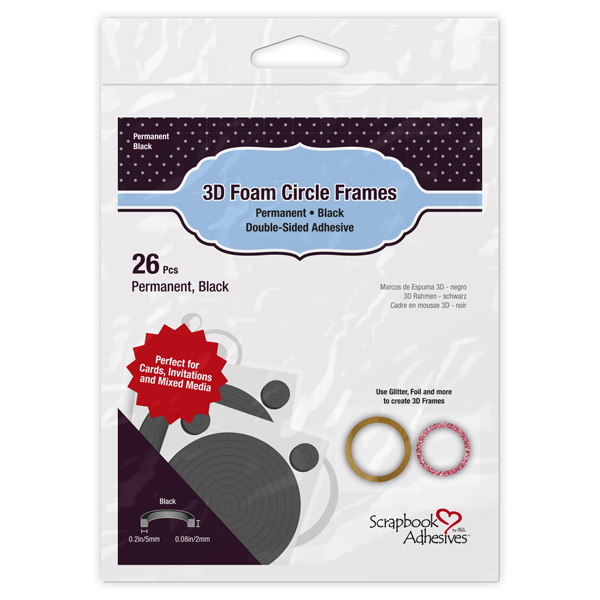 2021 New Products: 01406 3D Foam Circle Frames Black