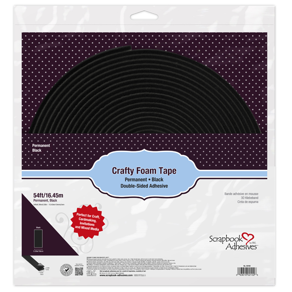 2021 New Products: 02102 Crafty Foam Tape 54ft Black (2mm)