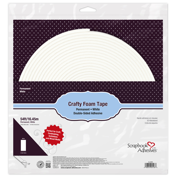 2021 New Products: 02103 Crafty Foam Tape 54ft White (2mm)