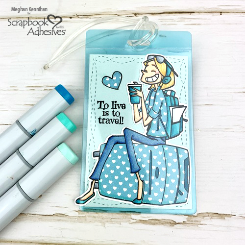 Live to Travel Luggage Tags by Meghan Kennihan for Scrapbook Adhesives by 3L