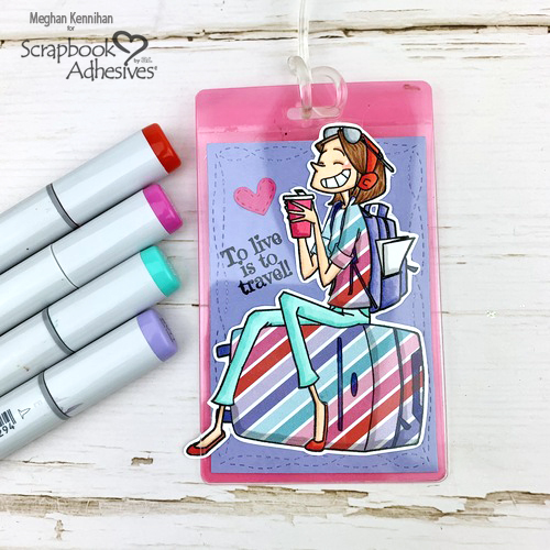 Live to Travel Luggage Tags by Meghan Kennihan for Scrapbook Adhesives by 3L 