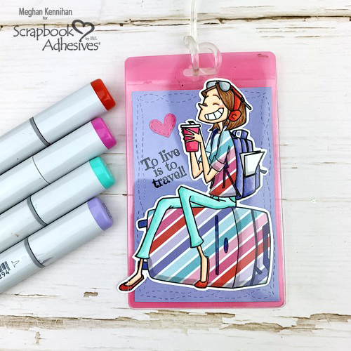 Live to Travel Luggage Tags by Meghan Kennihan for Scrapbook Adhesives by 3L